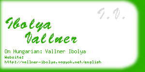 ibolya vallner business card